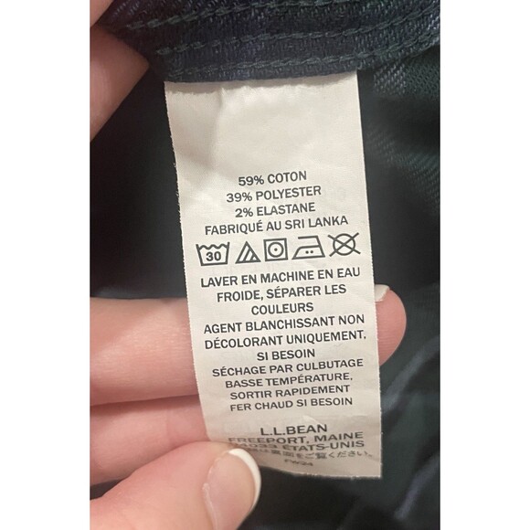 L.L. Bean BeanFlex Flannel Shirt Men's Large Green Plaid MacCallum Outdoor NEW - Picture 6 of 7
